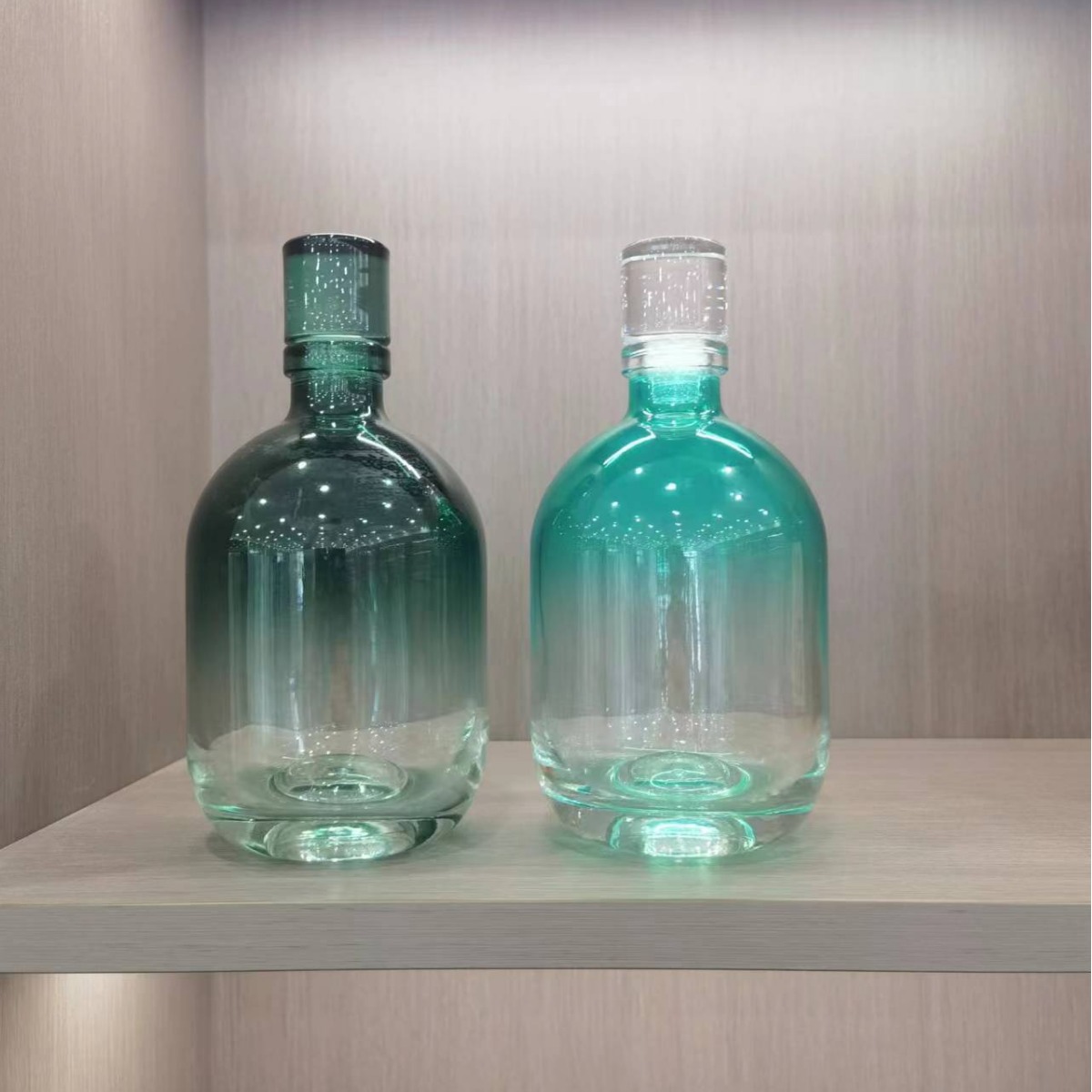 新款水晶渐变玻璃透明空酒瓶白酒果酒分装瓶子自酿加厚玻璃酒瓶