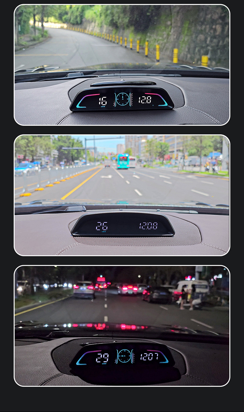 Weiying Intelligent Hud Head-Up Display Obd Multi-Function Instrument B3 Water Temperature and Rpm Head-Up Display