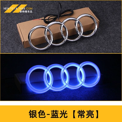 Light-Emitting Car Logo Front and – Car logo - 285-silver-blue-light-always-on