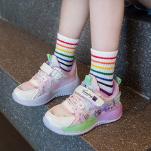 女童鞋子运动鞋夏季2024新款网面透气爱莎公主鞋儿童休闲软底防滑