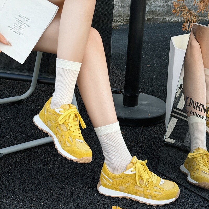 Korean-Style Genuine Leather Mesh Running Shoes for Women, 2026 Spring New Model, Comfortable, Lightweight, Versatile Casual Sports Jogging Shoes Korean-Style Genuine Leather Mesh Running Shoes for Women, 2026 Spring New Model, Comfortable, Lightweight, Versatile Casual Sports Jogging Shoes