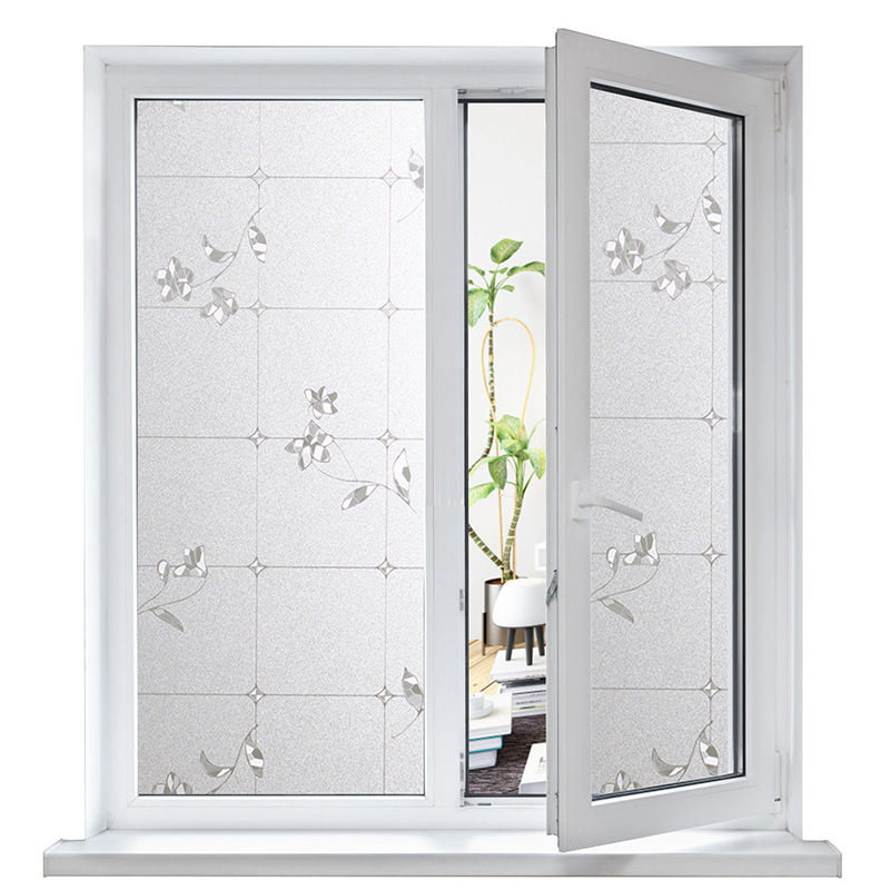 Window Glass Film Transparent Opaque Window Flower Stickers Toilet Bathroom Anti-peep Electrostatic Stickers Anti-light