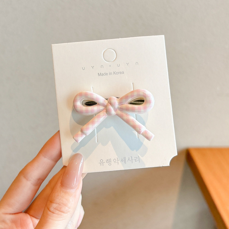 Crema ondulado punto arco clip para el cabello de la mujer adorable lateral cabello roto frisa clip de boca de pato clip para la niña clip para el cabello