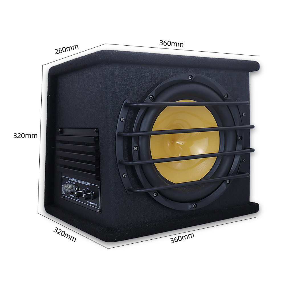 Manufacturer Supplies Car Audio 10inch Active Subwoofer with Amplifier Super Power Subwoofer Hs-1003