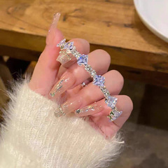 超闪锆石手镯女轻奢小众感法式手环水晶闪钻设计感手饰品