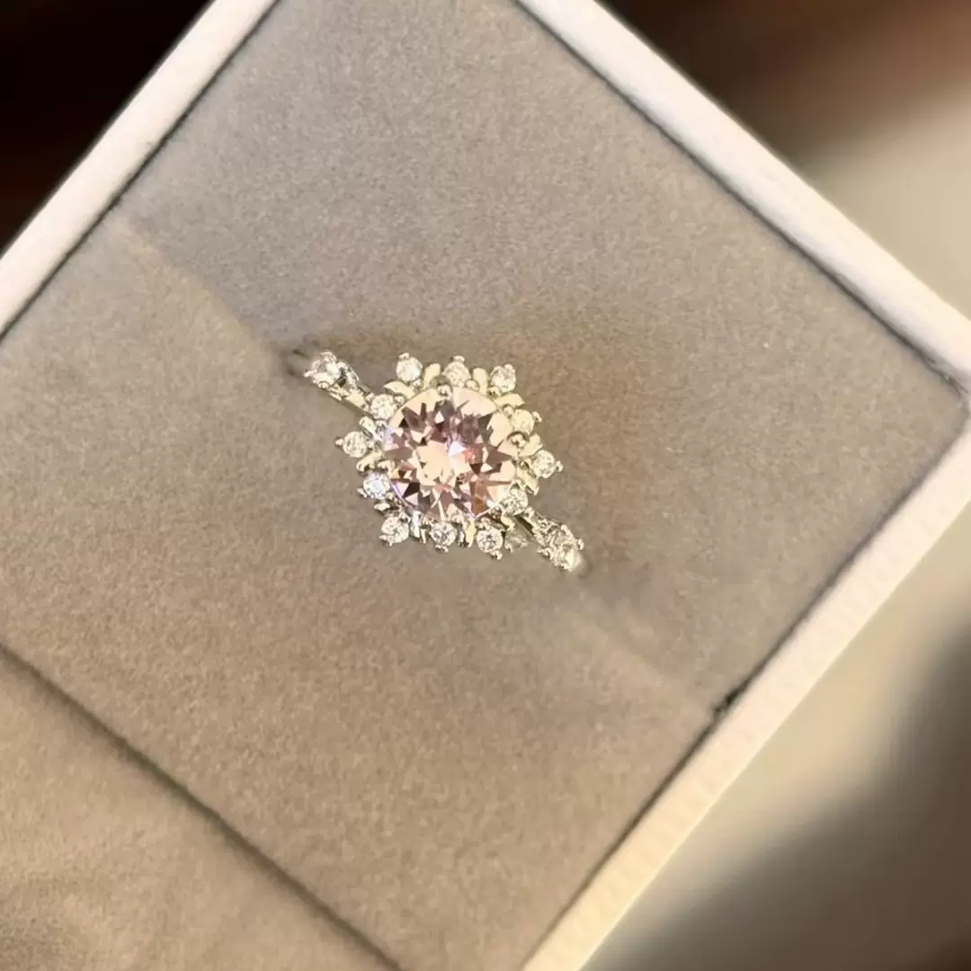 华子空托雪花diy戒托高级感戒指hwx首饰饰品配饰配件女精致