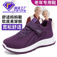 健步鞋秋季新款女鞋飞织外贸批发中老年户外软底运动休闲鞋旅游鞋