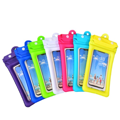 Floating airbag mobile phone waterproof bag double-layer sealing waterproof drifting beach transparent PVC touch screen mobile phone waterproof case