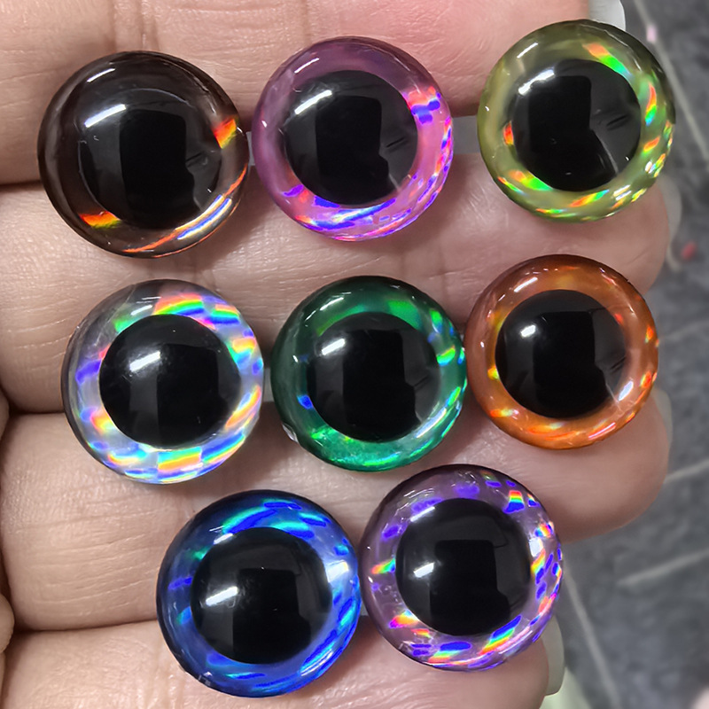 Resin Stereo Laser Crystal Eyes Flash 3D Eyes Plush Toy Plastic Accessories Eye Beads Animal Eyes
