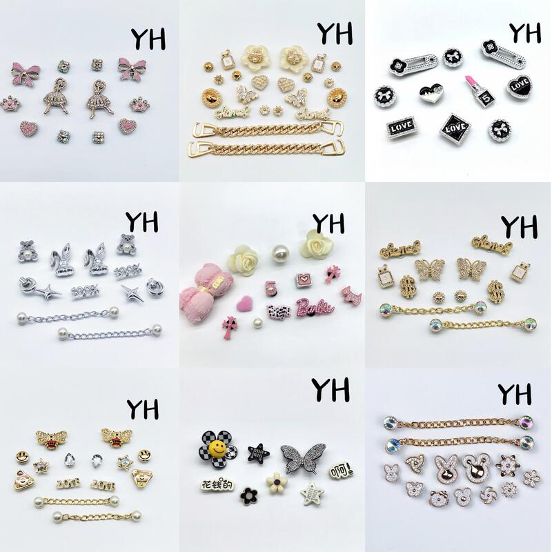 Cross-Border Clog Shoe Accessories DIY Shoe Charms, Rhinestone Shoe Buckles, Bag Pendants, Detachable Accessories, Rhinestone Decorations, Detachable Shoe Buckles