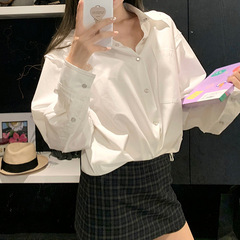 槿一 解构主义 精致琉璃扣买手衬衫女秋季长袖修身衬衣气质设计感