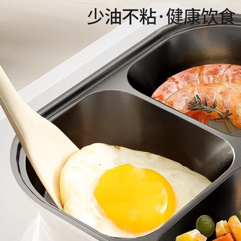 クロスボーダー朝食ポットパンケーキエッグバーガー平底4穴スリーインワンノンスティックパン家庭用チタンセラミックオムレツアーティファクト|undefined