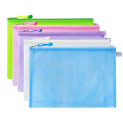 a4 grid zipper bag document bag transparent document storage bag plastic pvc zipper bag office storage file bag