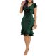 European and American Cross-border Women's High-end Dress dress Ruffled Elegant Waisted Slim-fit Dress dress