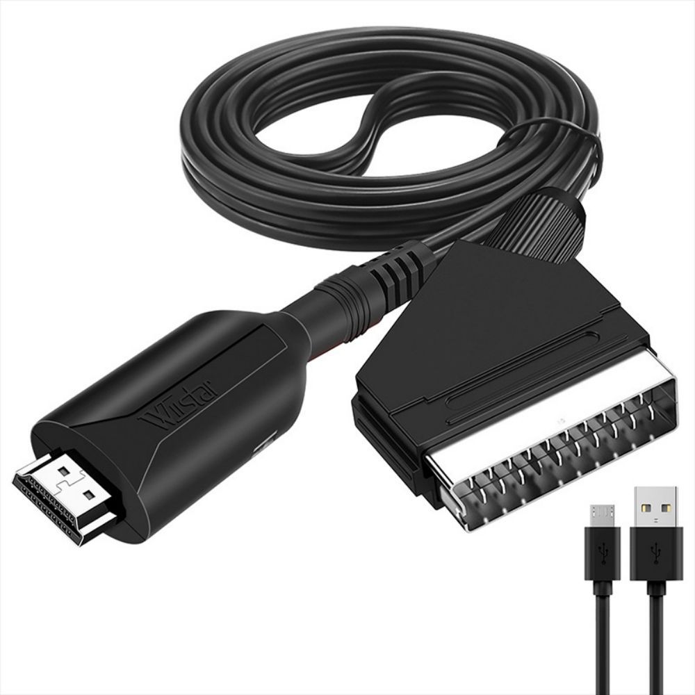 跨境新款式HDMI转SCART线长1米直连便利转换线