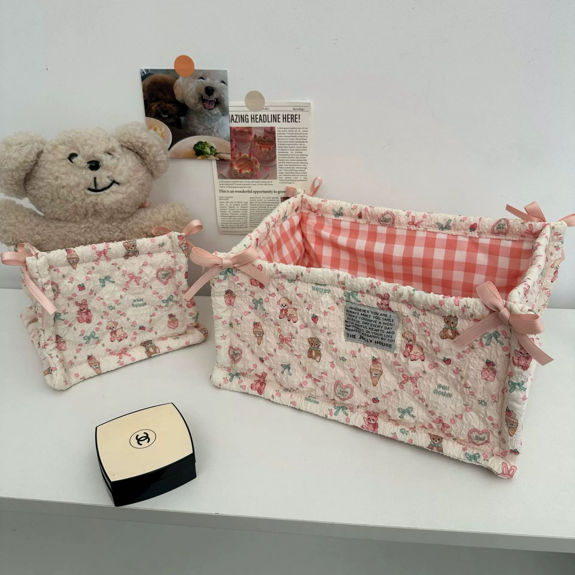 High quality table cute storage basket, storage system, storage box