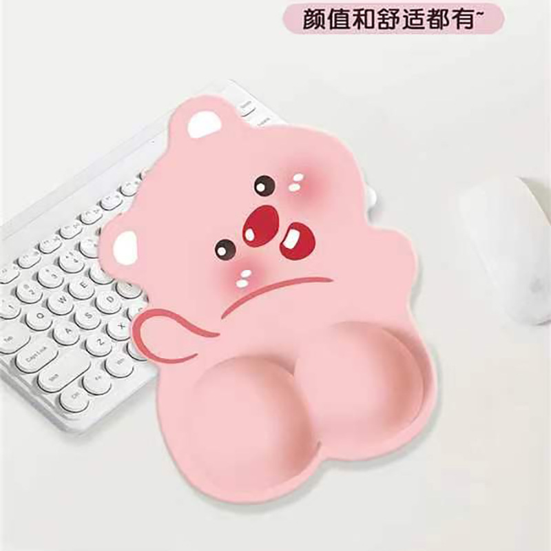 Protector de muñeca 3D lindos dibujos animados computadora portátil de oficina es memoria algodón muñeca de goma protector de muñeca de color sólido