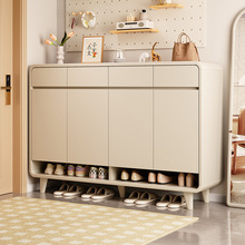 批发定制白色鞋柜奶油风高跟鞋柜女生家用大容量鞋柜玄关置物柜子