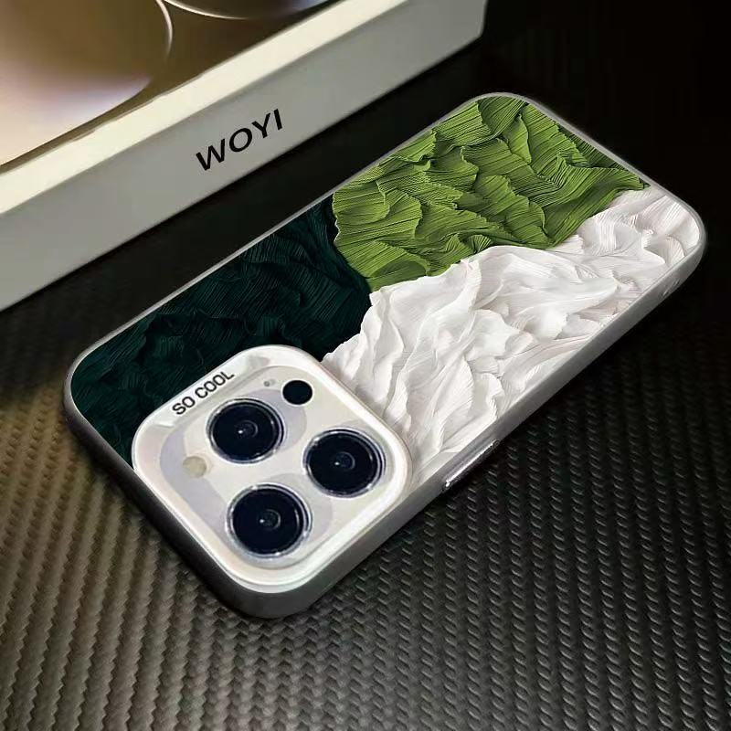 Apple 16Promax 携帯電話ケースに適した 3 色の油絵パーソナライズされたバイタリティ ケース iPhone15/14/13 ヨーロッパとアメリカ 12|undefined
