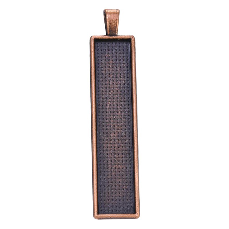 Corona Europea tiempo gema 10*50mm aleación rectangular soporte inferior DIY collar llavero colgante joyería Accesorios