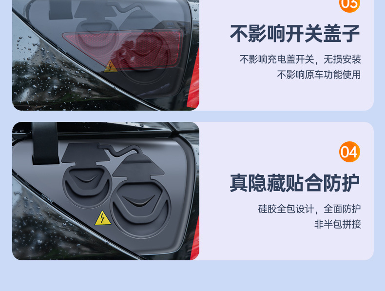 Suitable for Tesla ModelY/3 charging port dust cover cover plug rainproof waterproof cover protection ya modified accessories