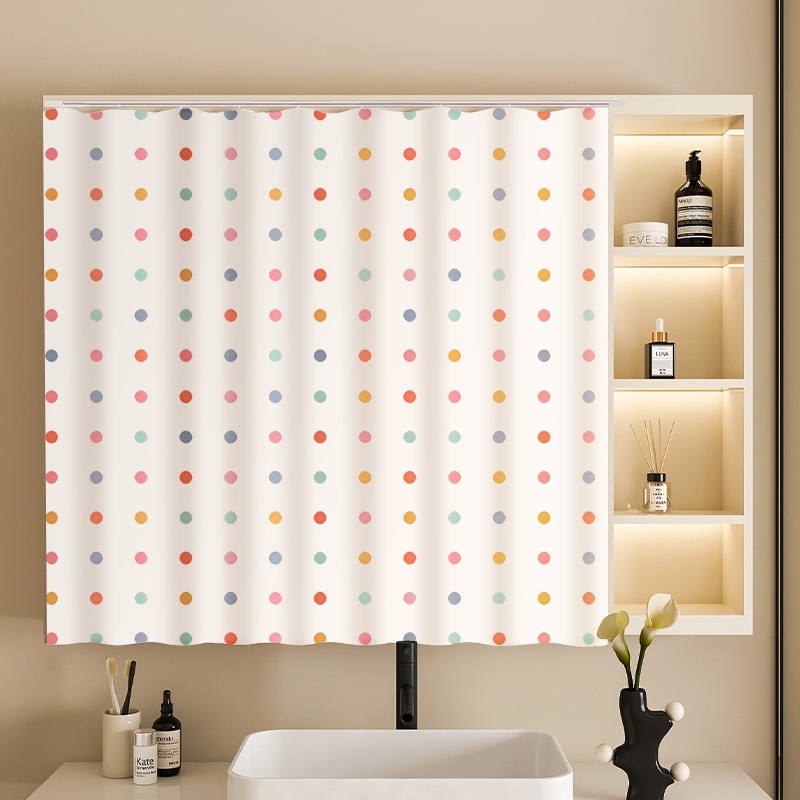 Wall Bathroom Cabinet Mirror Curtain Velcro Dustproof Cloth Bathroom Vanity Washstand Waterproof Curtain Wall Bathroom Cabinet Mirror Curtain Velcro Dustproof Cloth Bathroom Vanity Washstand Waterproof Curtain