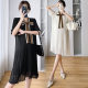 2024 Pregnant Women Summer Dress dress Chiffon Pleated Skirt Loose Large Swing Mid-length Pregnant Mother Skirt