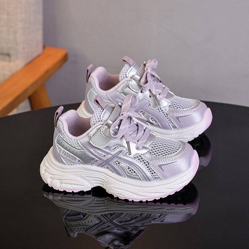 Zapatos deportivos de malla para niños 2026 primavera y verano nuevos zapatos de papá para niños velcro antideslizante zapatos casuales para niños image 4