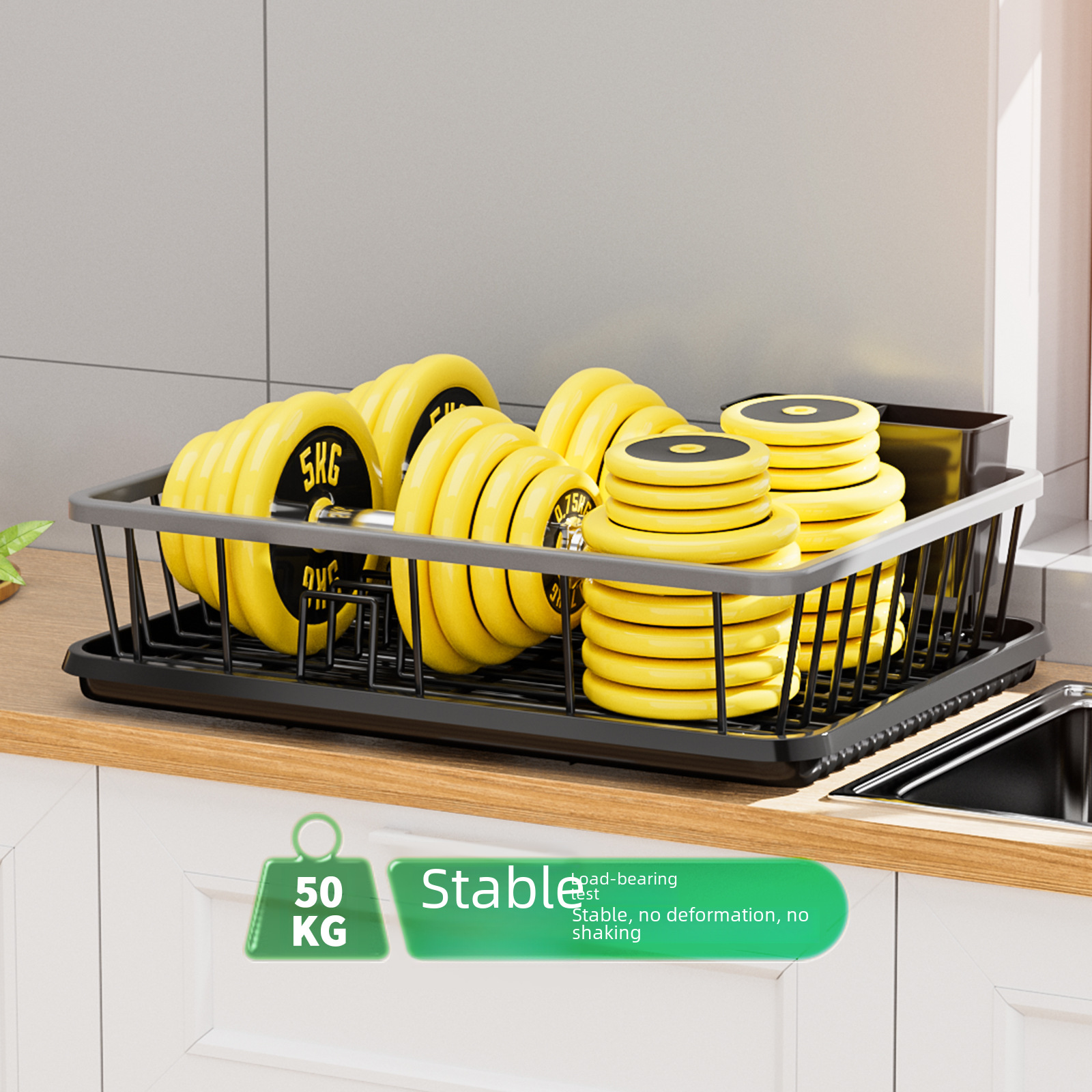 Virtuvės laikymo lentyna vieno sluoksnio nusausinimo indų lentyna buitinių indų laikymo nusausinimo krepšelis geležinė indų lentyna_voghion.com