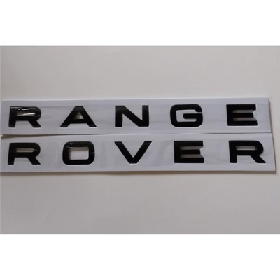 modified rear emblem, Car logo - standard-rangerover-front-letter-mark-matte-black-set