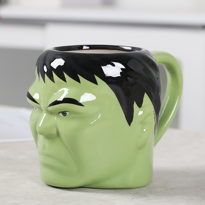 Copa de cerámica de los Vengadores cuidadosamente seleccionada Spider-Man Hulk Thor Iron Man Superman taza de café taza de agua