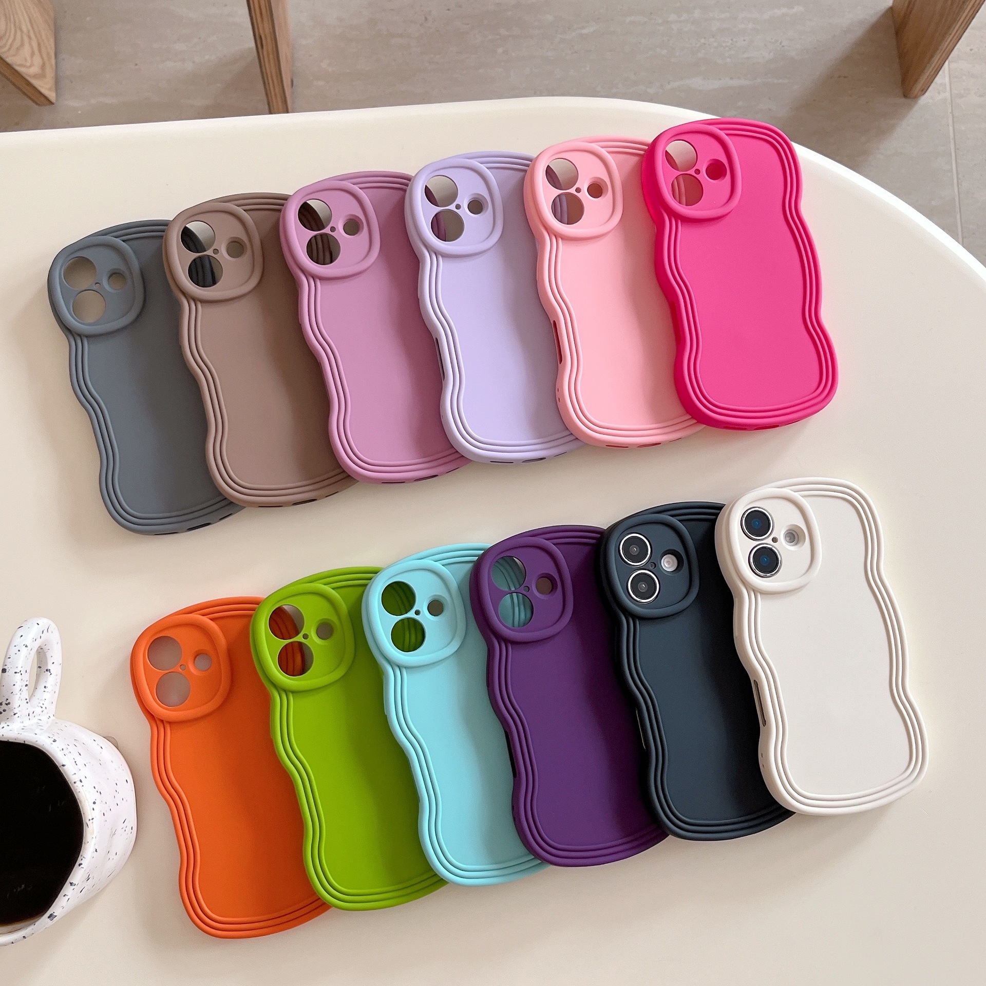 55g Weight iPhone Applicable Brands Phone Cases Classification Silica Gel Material Solid Color Pattern Simple Style Style Silica Gel Solid Color Simple Style Phone Cases Phone Accessories 无