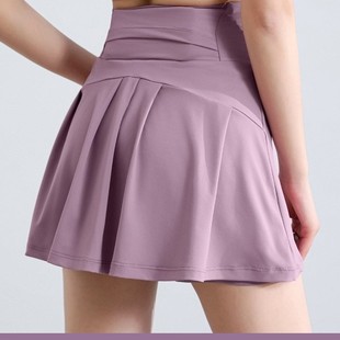 Cross-border Fitness Sports Shorts Spring and Autumn Thin Quick-drying Running Anti-walking Light Loose High Waist Slimming Yoga Tennis Culottes