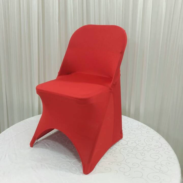 Foreign trade thickened elastic folding chair cover, hotel wedding one-piece chair cover, outdoor wedding elastic chair cover