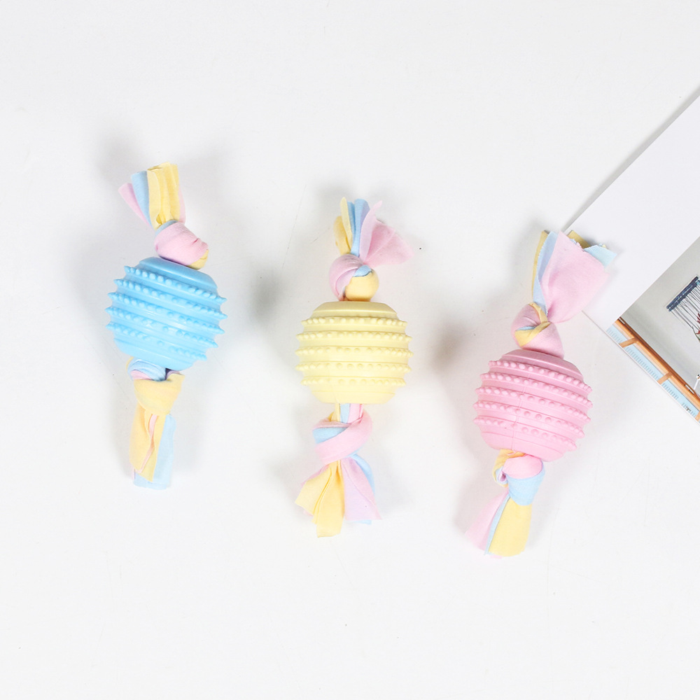 Juguete para mascotas de TPR de gran venta transfronterizo, palo de dentición para perros para entretenimiento, juguete de autoentretenimiento para cachorros duradero y resistente a las mordidas.