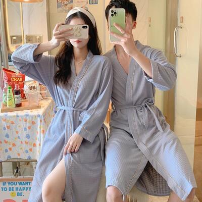 5567＃情侶 四季 五色2022款 棉布 浴袍 睡袍 M L XL居家外套