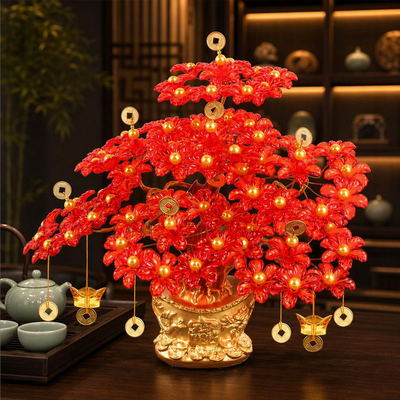 DIY jewelry accessories beaded fortune tree ingot base material bag fortune tree money tree loose beads decorations