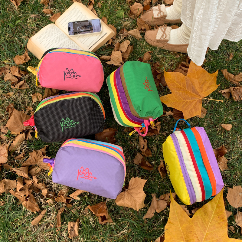 New Dopamine-Colored Travel Small Bag, Cosmetic Bag, Large Capacity Waterproof Nylon Toiletry Bag, Carry Bag