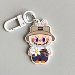 かわいいラブブ小さな羊キーホルダーアクリルペンダントスクールバッグペンダント高精細透明キーホルダーカスタマイズ