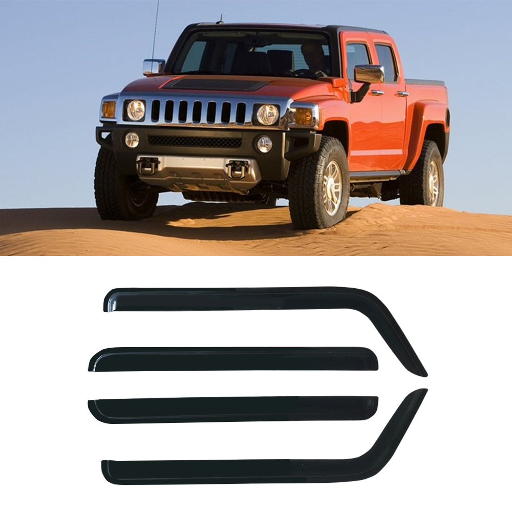 Hànmǎ Window Visor For HUMMER H3 2005-2009 Side Window Deflector (Rain shield) - for-hummer-h3-2005-20094pcs
