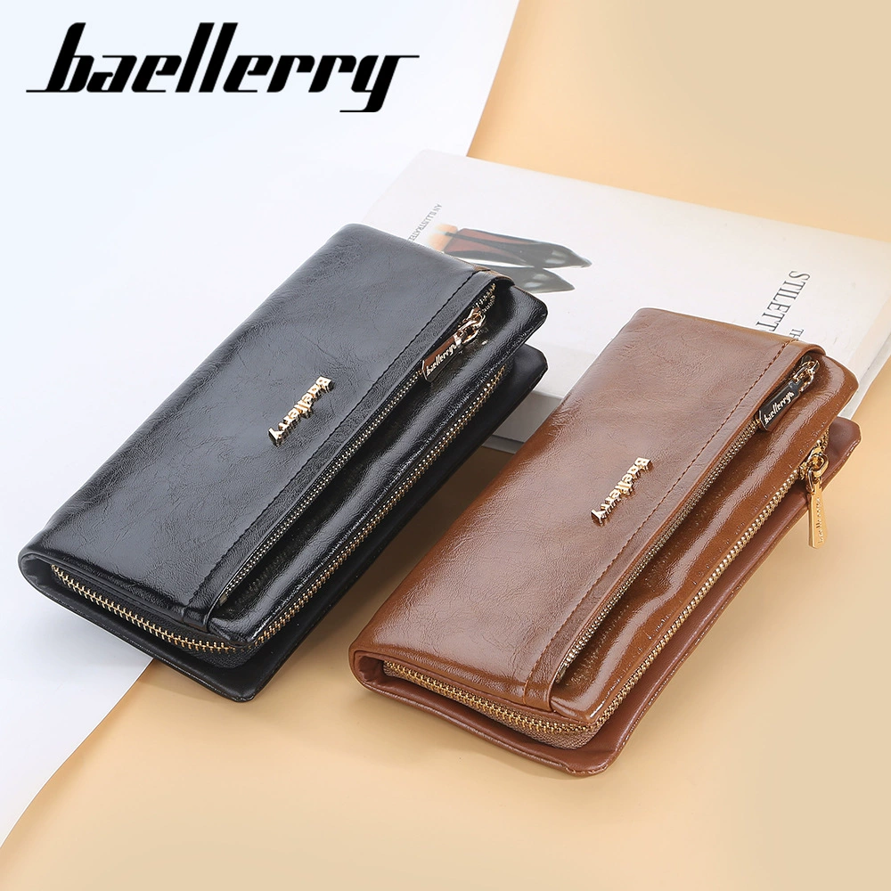 Портмоне-кошелек Baellerry с молнией, ручной петлей и маленьким клатчем, корейский стиль - 20x10x4.5 см