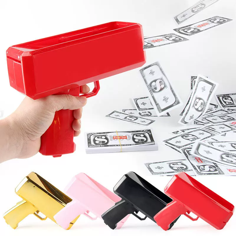 跨境喷钱枪美金枪喷钱枪玩具射钱钞票枪玩具枪源头厂家 Money Gun