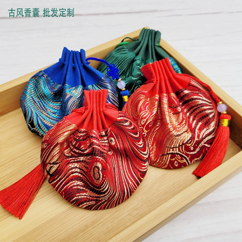 Huidi Мэн Саше пустая сумка антикварная сумка для благовоний Саше Hanfu Феникс Хвост кошелек дракона фестиваль Автомобильные украшения Ароматерапия кулон оптом