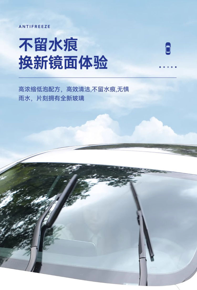 Car Glass Water Powerful Decontamination and Oil Film Removal Car Shellac Summer Concentrated Wiper Water Universal Wholesale for All Seasons