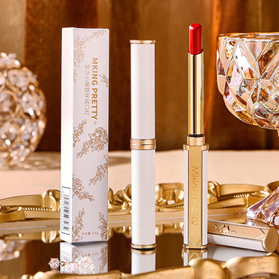 MKING PRETTY Lambskin Lipstick Moisturizing Matte Velvet Lipstick Not Easy to Stick to Metal Tubes Lipstick