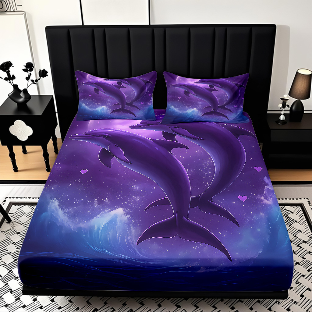 TEMU / JIT Mattress Kits de animales submarinos impresión digital HD ropa de cama