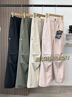 暖薄绒工装冲锋软壳裤女25秋冬新款防风防雨水户外徒步登山裤
