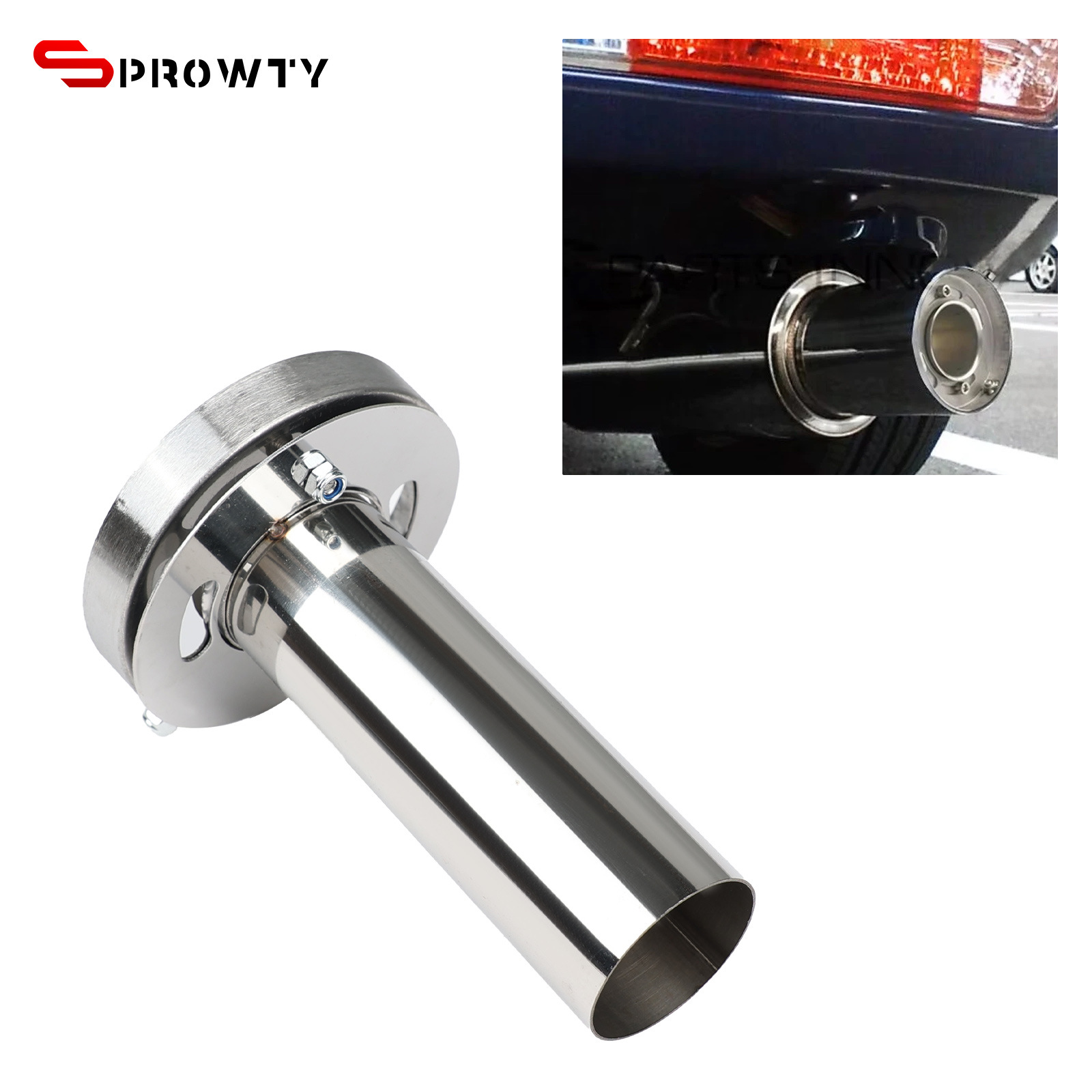 Directly supplied by the manufacturer, universal exhaust muffler for modified cars, 304 stainless steel tailpipe silencer