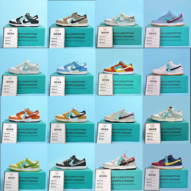Authentic Nike Men's Shoes Aj Women's Shoes Dunk Black and White Panda Sb Green Apple Low Sneakers Putian Pure Original Poison