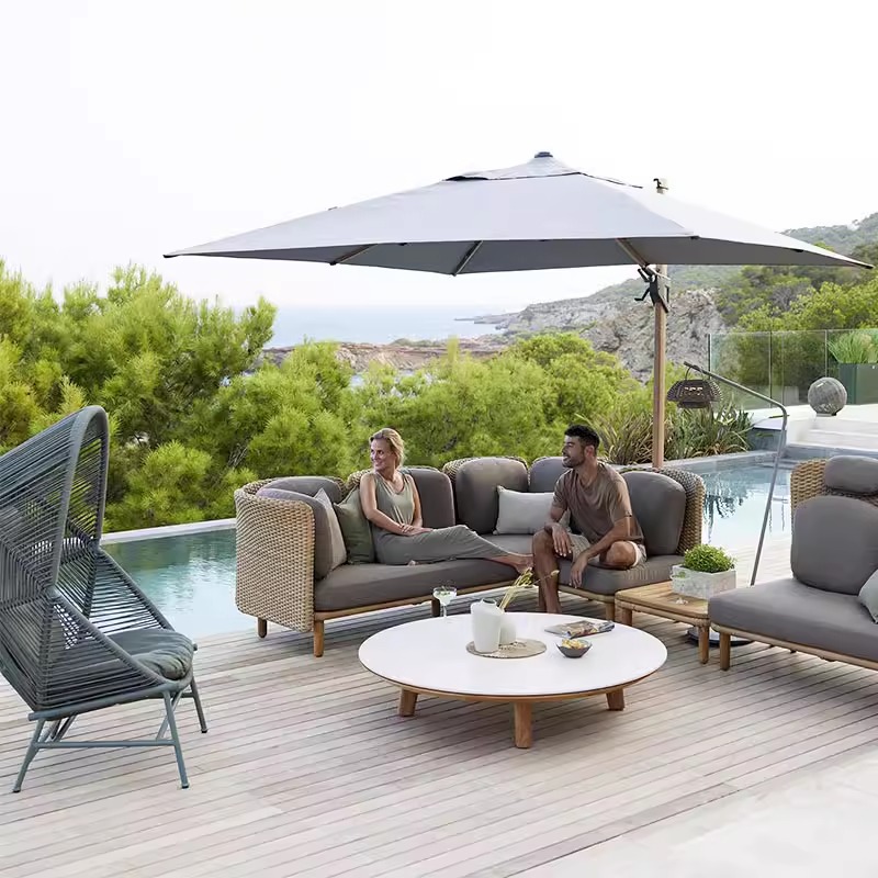 Outdoor Southeast Asian rattan sofa courtyard open-air villa creative rattan chair set outdoor garden waterproof furniture